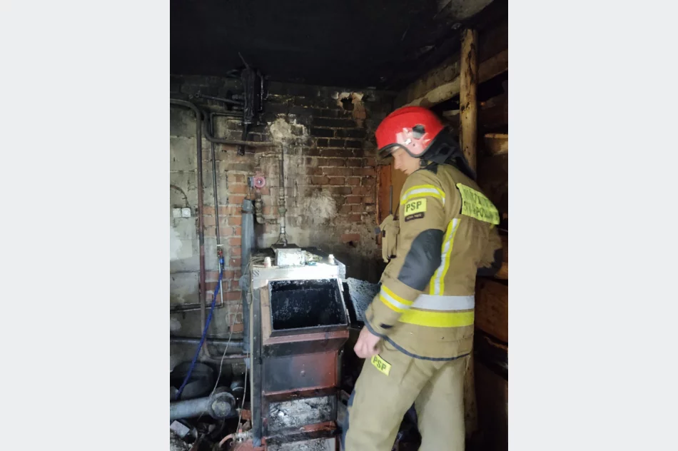 Pożar kotłowni w budynku mieszkalnym - zdjęcie 4