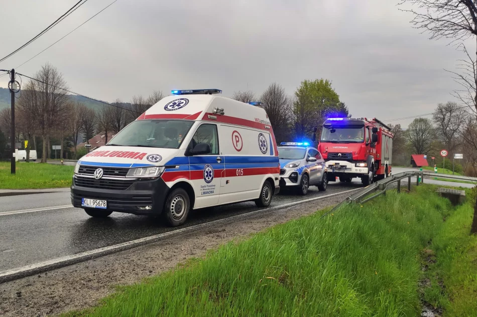 Samochód wypadł z jezdni i uderzył w przepust - zdjęcie 3