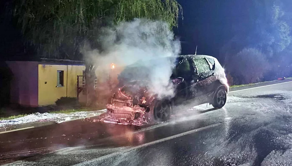 Samochód stanął w płomieniach - zdjęcie 1