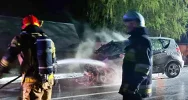 Samochód stanął w płomieniach - zdjęcie 3
