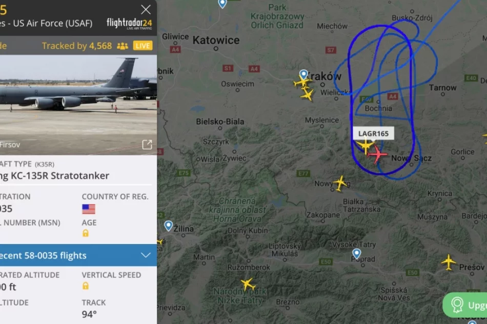 Wojskowe transportowce i tankujące myśliwce - duży ruch na niebie - zdjęcie 4