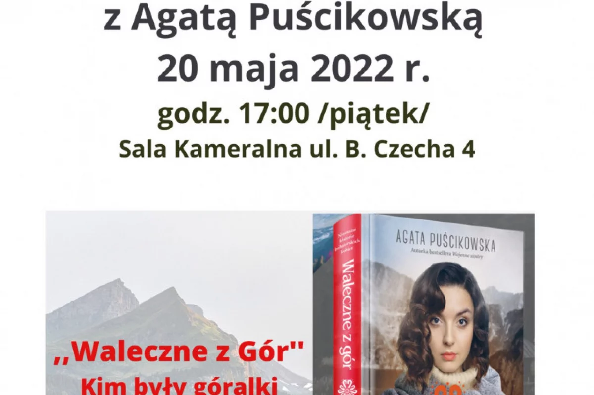 20 maja – spotkanie autorskie z pisarką Agatą Puścikowską