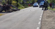 Motocykl zderzył się z ciągnikiem, 19-latek w szpitalu - zdjęcie 4