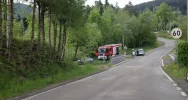 Samochód wjechał do koryta potoku - zdjęcie 2