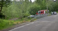 Samochód wjechał do koryta potoku - zdjęcie 3