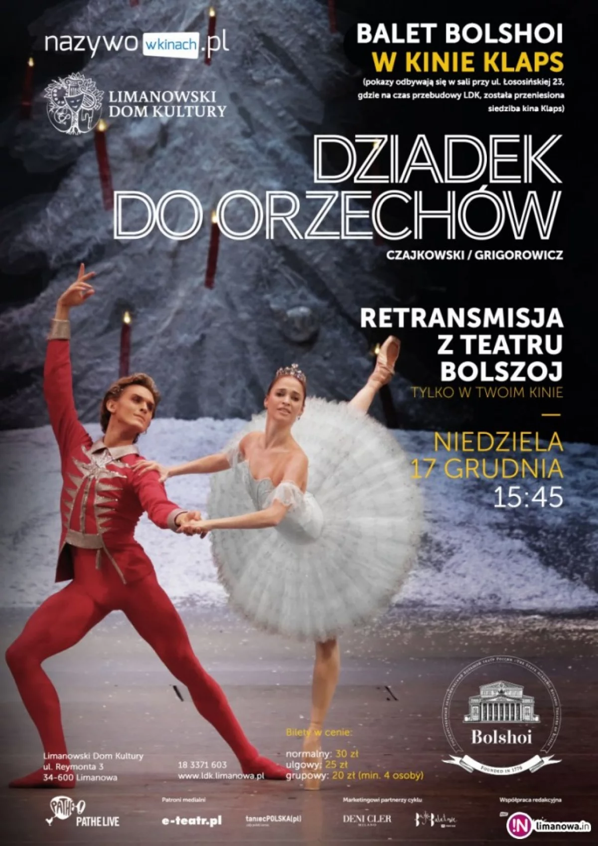 'Dziadek do orzechów' - 17 grudnia zapraszamy na retransmisję z Teatru Bolshoi w Moskwie