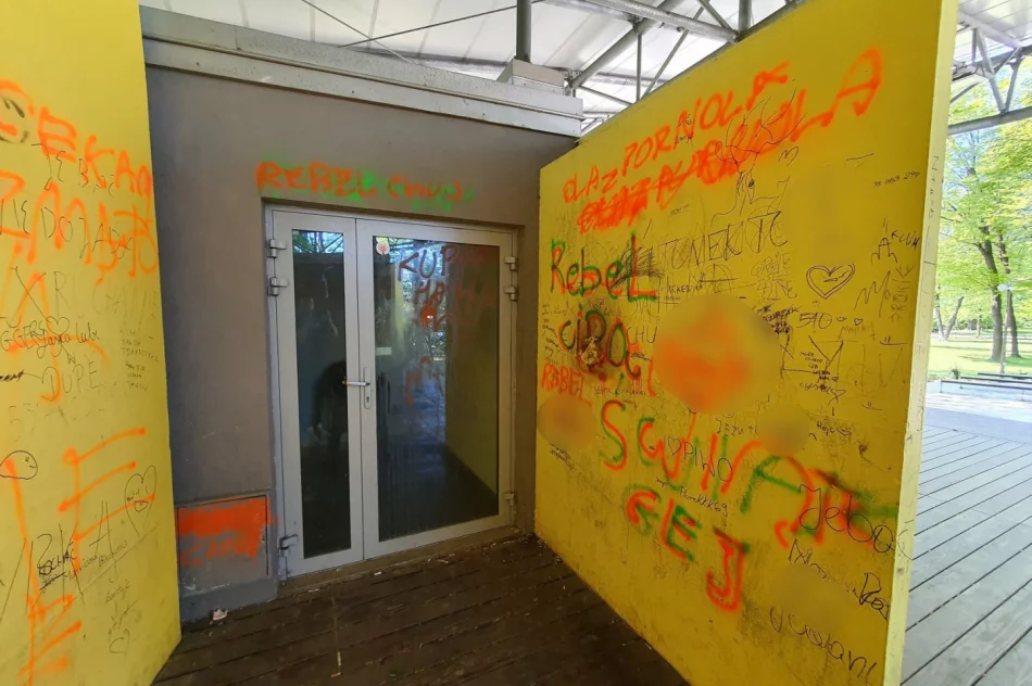 Zdewastowana muszla ma zostać odnowiona. Monitoring nagrał sprawców - zdjęcie 14