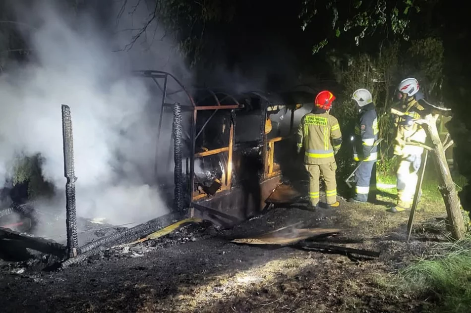 W nocy spłonął domek letniskowy - zdjęcie 2