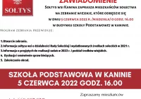 Zawiadomienie o zebraniu wiejskim w miejscowości Kanina - zdjęcie główne