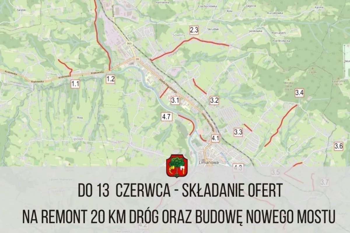 Do 13 czerwca składanie ofert na remont 20 km dróg oraz budowę nowego mostu w ramach środków pozyskanych z Programu „Polski Ład”