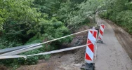 Droga się zapadła, zmieniono organizację ruchu - zdjęcie 2