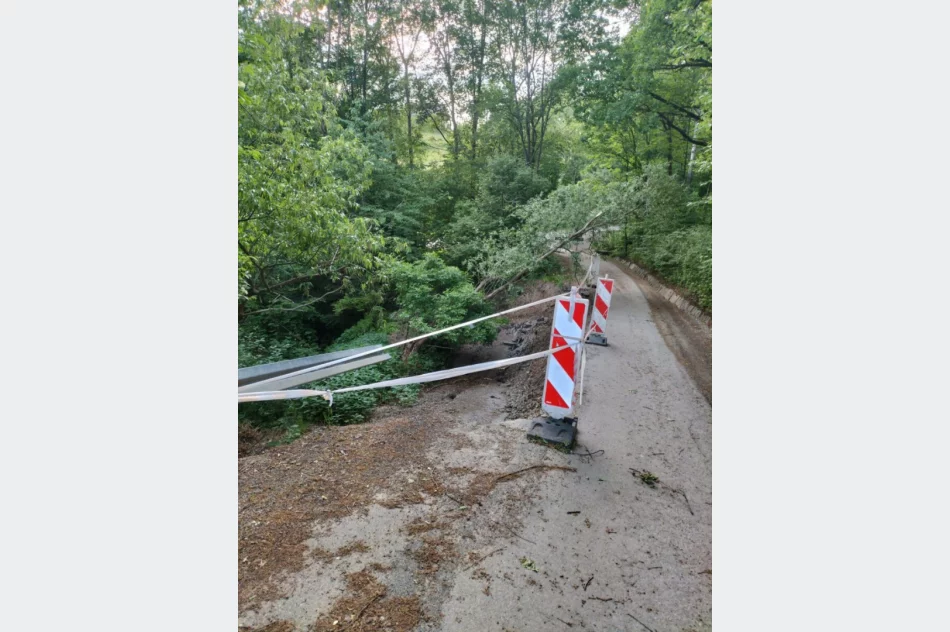 Droga się zapadła, zmieniono organizację ruchu - zdjęcie 2