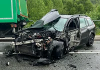 Groźnie wyglądające zderzenie. DK 28 już przejezdna - zdjęcie główne