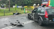 Groźnie wyglądające zderzenie. DK 28 już przejezdna - zdjęcie 3