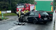 Groźnie wyglądające zderzenie. DK 28 już przejezdna - zdjęcie 4