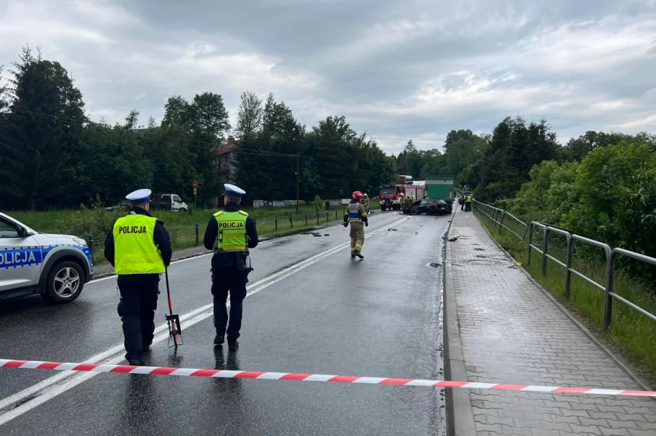 Groźnie wyglądające zderzenie. DK 28 już przejezdna - zdjęcie 7