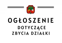 Ogłoszenie dot. zbycia działki - zdjęcie główne