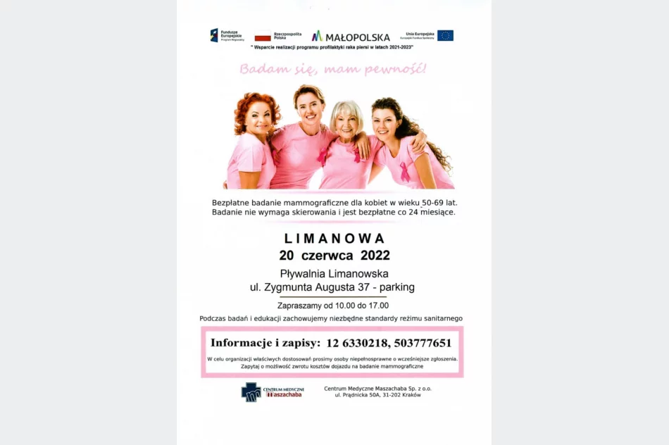 Bezpłatna mammografia przy pływalni - zdjęcie 2