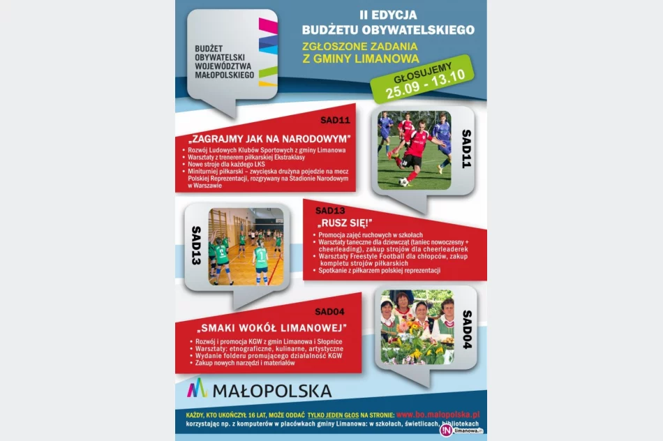Od dziś można głosować na zadania zgłoszone w II edycji Budżetu Obywatelskiego! - zdjęcie 2