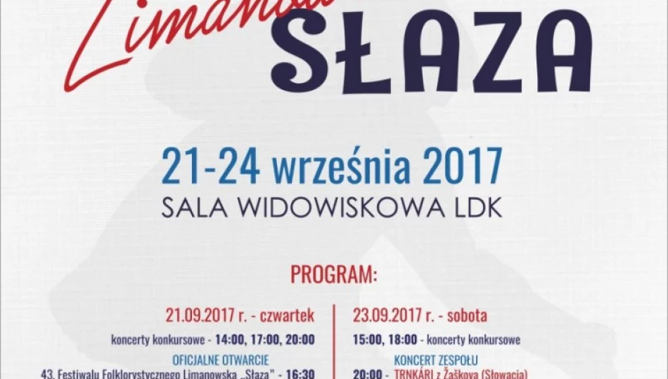 21 września -  początek 43. Limanowskiej Słazy! - zdjęcie 1