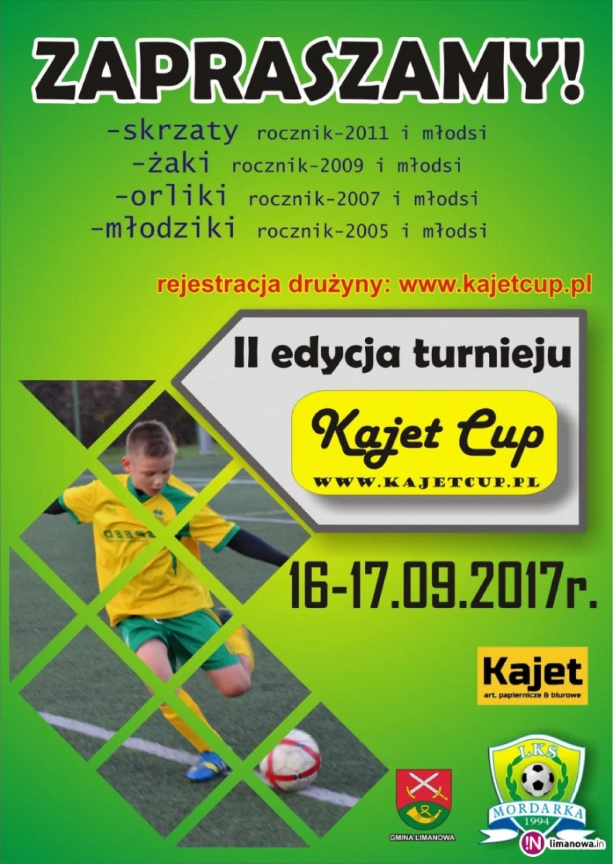 II Kajet Cup 2017 – turniej piłki nożnej pod patronatem Wójta Gminy Limanowa