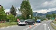 Zderzenie samochodów na DK 28, dachowanie w Szyku - zdjęcie 5