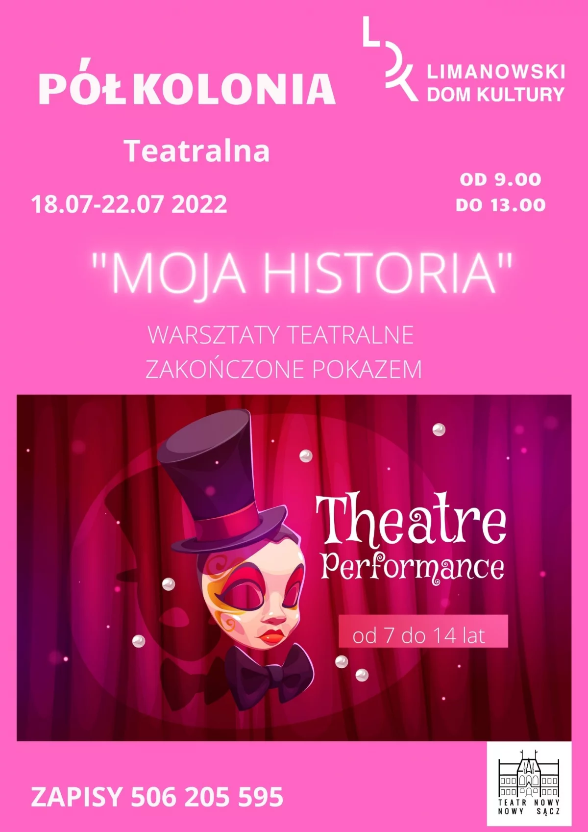 Warsztaty teatralne z Teatrem Nowym – zapisy!!!