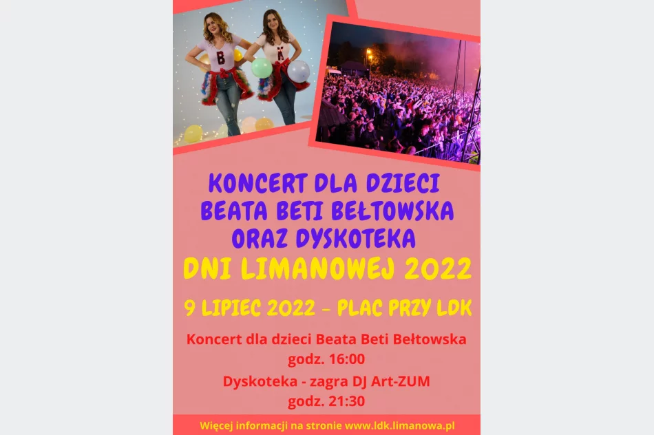Koncert dla dzieci Beata Beti Bełtowska oraz dyskoteka - Dni Limanowej 2022 - zdjęcie 2