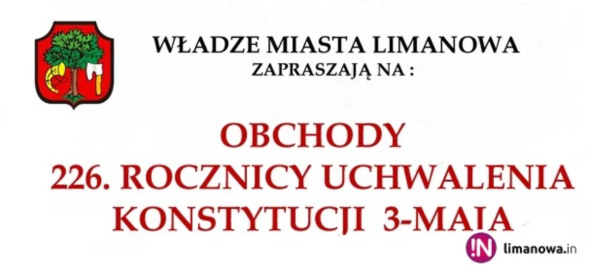 Zapraszamy na obchody rocznicy uchwalenia Konstytucji 3 Maja