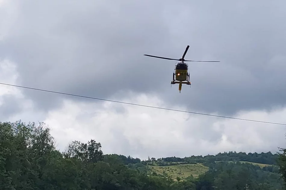 Zderzenie dwóch pojazdów. Na DK 28 lądował LPR - zdjęcie 4