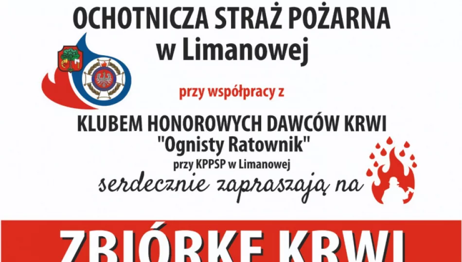 Zbiórka krwi w remizie OSP Limanowa❗️ - zdjęcie 1