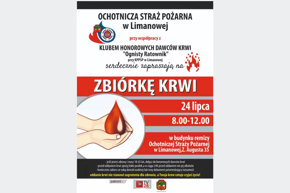 Zbiórka krwi w remizie OSP Limanowa❗️ - zdjęcie 2