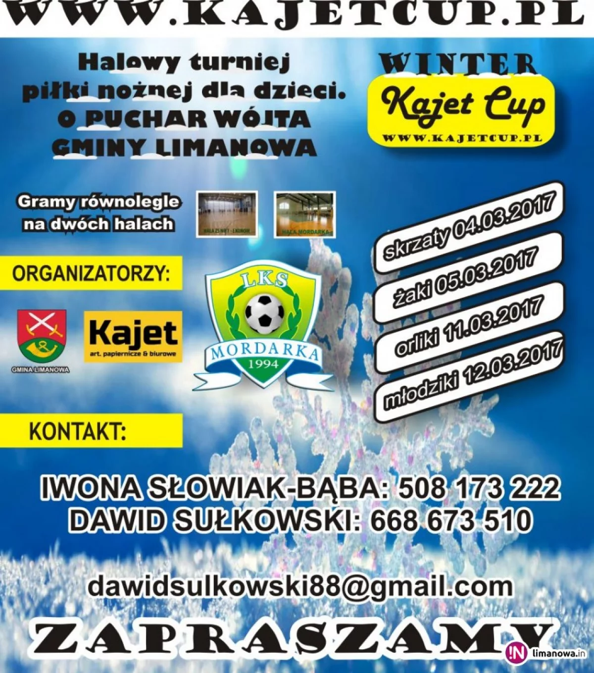 Już w najbliższy weekend startuje turniej piłki nożnej Winter Kajet Cup!