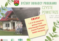 Najbliższy dyżur doradcy Punktu Informacyjnego Programu „Czyste Powietrze” odbędzie się 17 sierpnia - zdjęcie główne