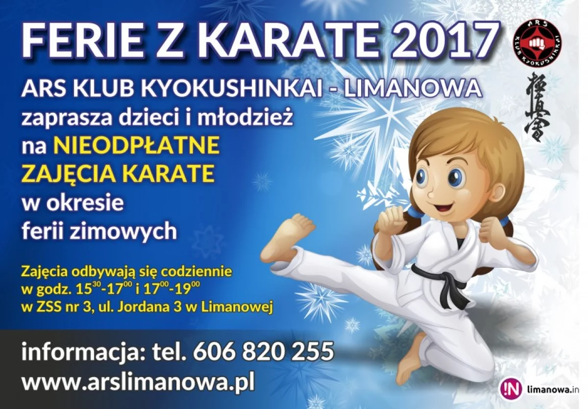 ARS Klub Kyokushinkai – Limanowa zaprasza na „Ferie z karate”