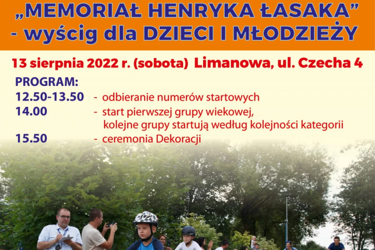 MINI WYŚCIG Dzieci i Młodzieży im. Henryka Łasaka 13 sierpnia w Limanowej – zapraszamy do udziału!