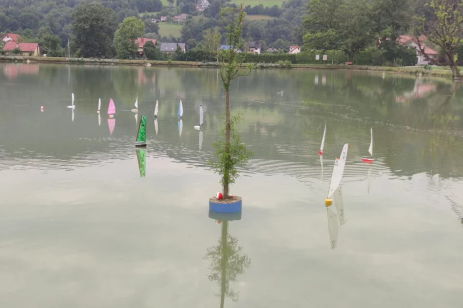 Zorganizowano regaty na stawie rekreacyjnym - zdjęcie 2