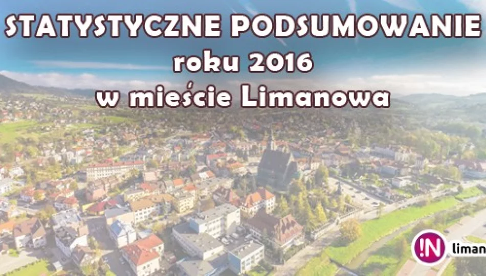 STATYSTYCZNE PODSUMOWANIE roku 2016 w mieście Limanowa - zdjęcie 1