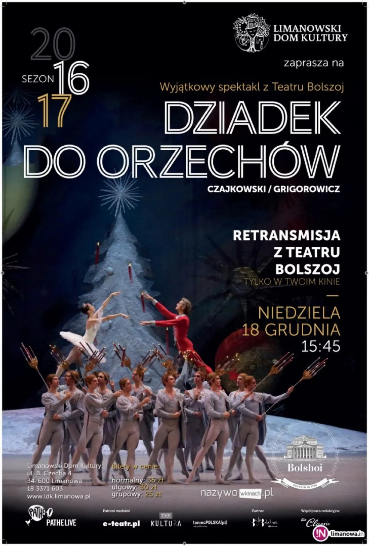 „DZIADEK DO ORZECHÓW” - 18 grudnia zapraszamy na kolejny spektakl z Teatru Bolszoj!