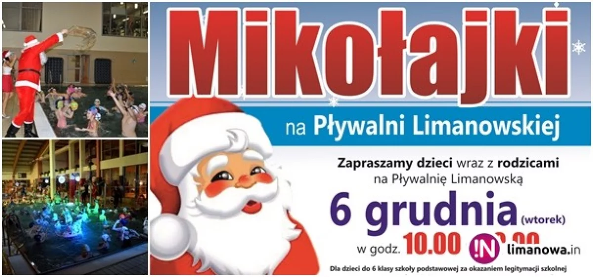 Dziś Mikołajki na Pływalni Limanowskiej