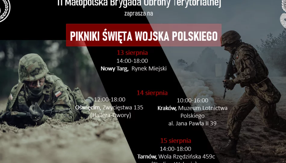 11 Małopolska Brygada Obrony Terytorialnej zaprasza na pikniki w ramach akcji #WEEKEND Z WOJSKIEM - zdjęcie 1
