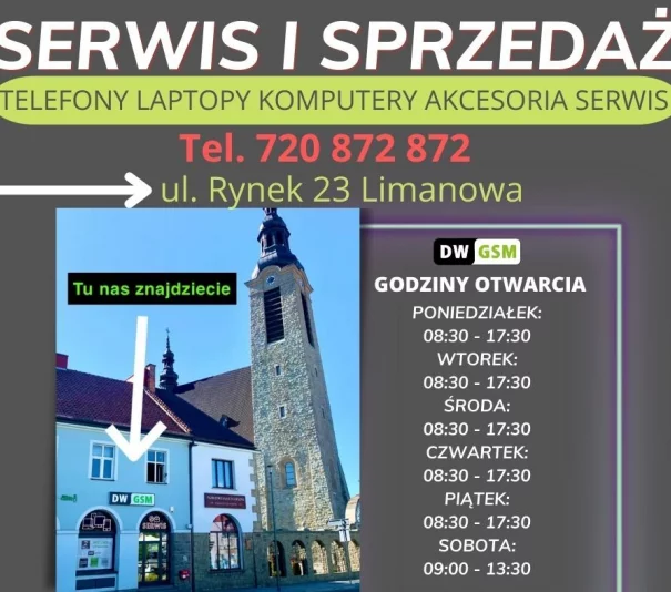 Serwis i Sklep DWGSM | Nowa Lokalizacja ul. Rynek 23 | Smartfony Laptopy Elektronika | - Zdjęcie główne