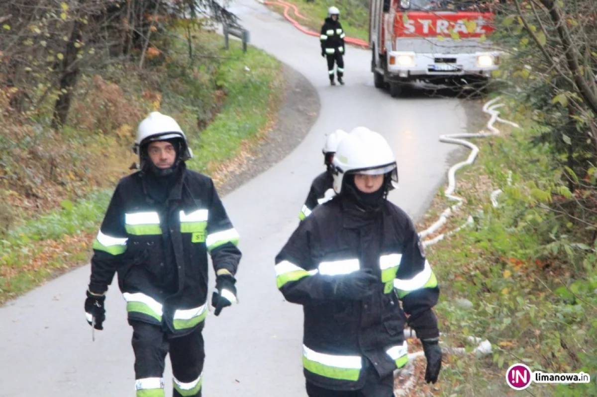 Ćwiczenia Ochotniczych Straży Pożarnych w Męcinie