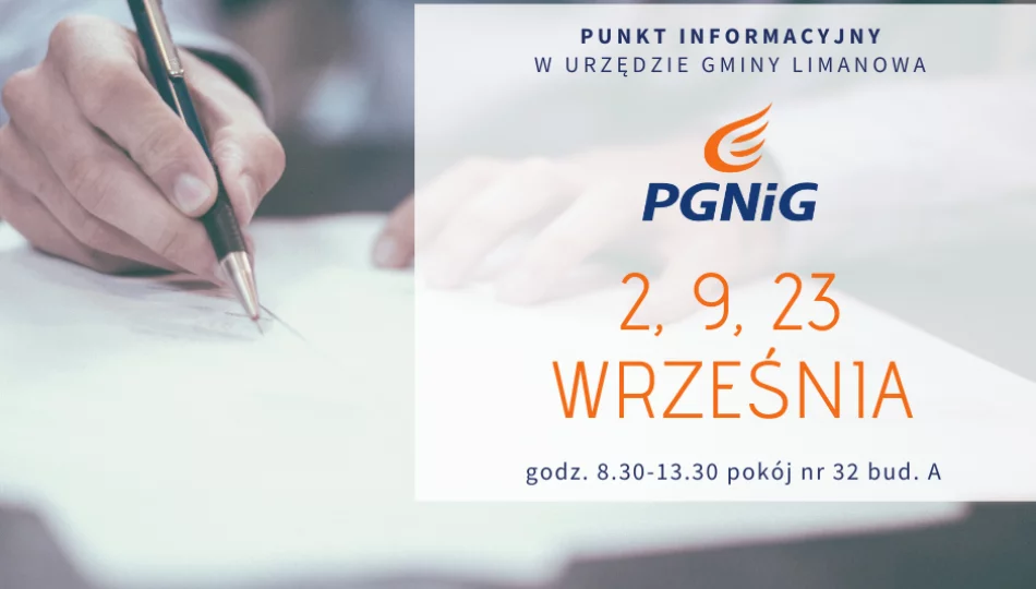 Dyżury doradcy PGNiG we wrześniu 2022 - zdjęcie 1