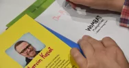 Młodzi czytelnicy spotkali się z autorem książek dla dzieci Marcinem Koziołem - zdjęcie 4