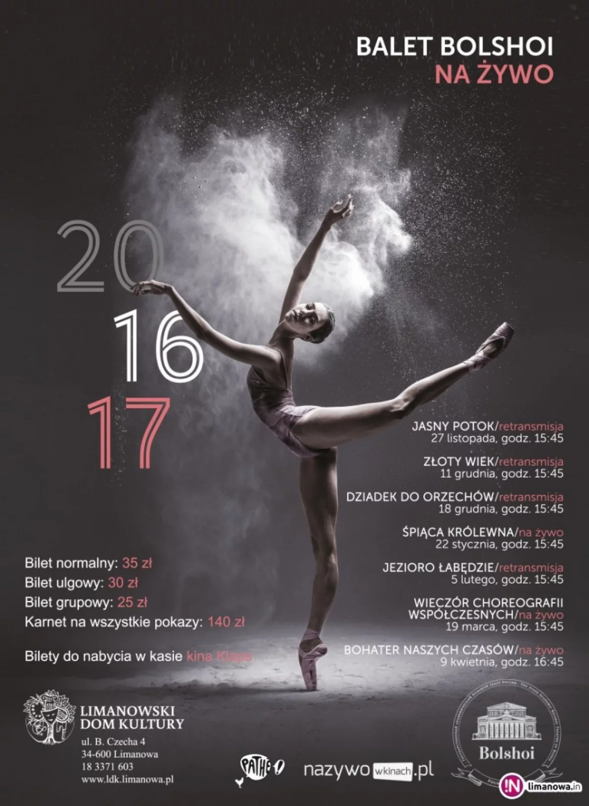 Balet Bolszoj w kinie Klaps – zapraszamy na transmisje przedstawień z Moskwy!