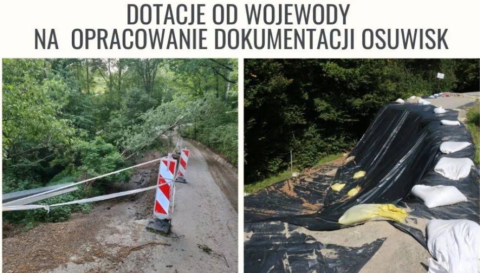 Stabilizacja osuwisk – dotacja dla Miasta na wykonanie dokumentacji: budowlanej osuwiska przy ul. Paderewskiego oraz geologicznej osuwiska przy ul. Bystrej - zdjęcie 1