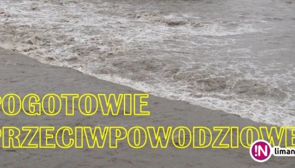 Pogotowie przeciwpowodziowe na terenie Powiatu Limanowskiego. - zdjęcie 1