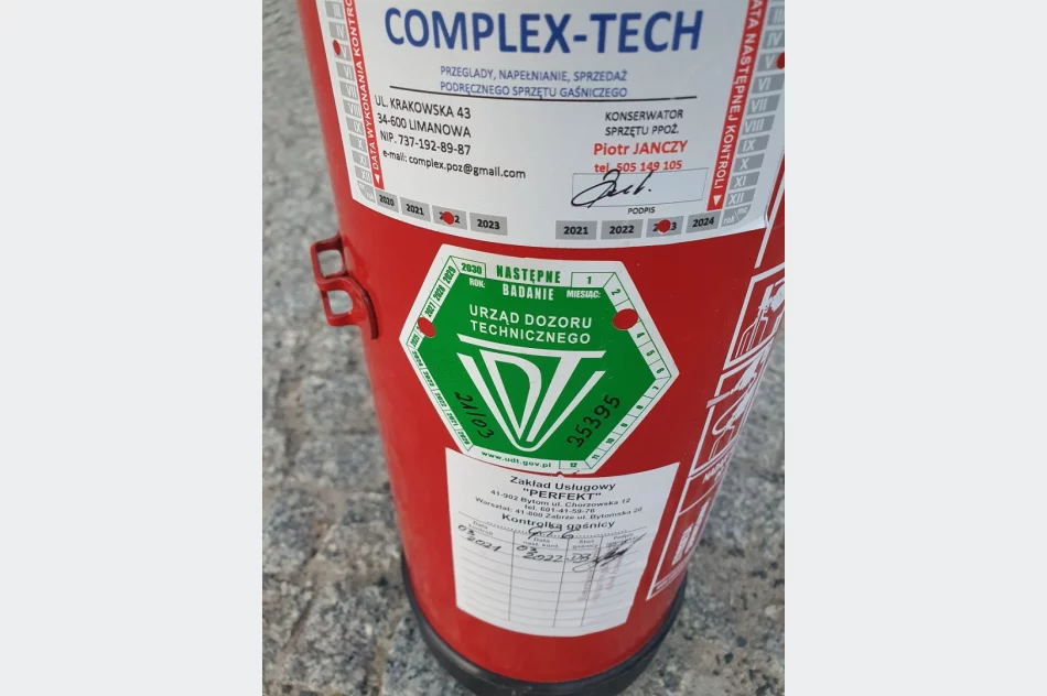 Duża SOLIDNA gaśnica ABC 6kg stan idealny - aktualny przegląd. - zdjęcie 4