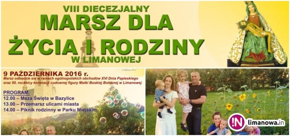 Diecezjalny Marsz dla Życia i Rodziny w Limanowej